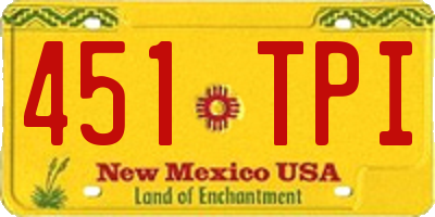 NM license plate 451TPI