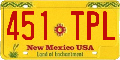 NM license plate 451TPL
