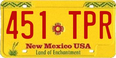 NM license plate 451TPR