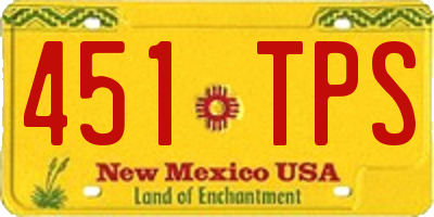 NM license plate 451TPS