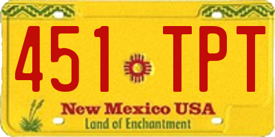 NM license plate 451TPT