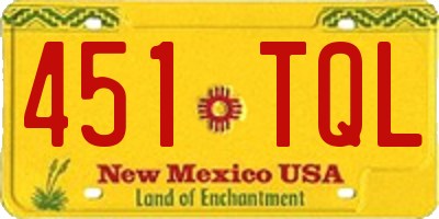 NM license plate 451TQL