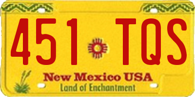 NM license plate 451TQS