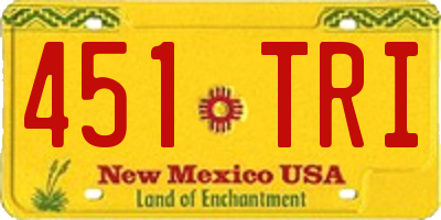 NM license plate 451TRI