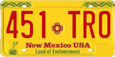 NM license plate 451TRO