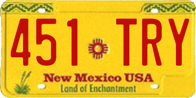 NM license plate 451TRY