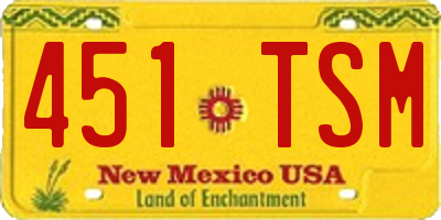 NM license plate 451TSM
