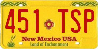 NM license plate 451TSP