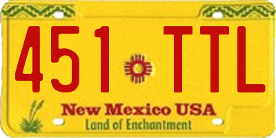 NM license plate 451TTL