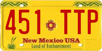 NM license plate 451TTP