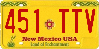 NM license plate 451TTV
