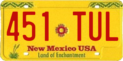 NM license plate 451TUL