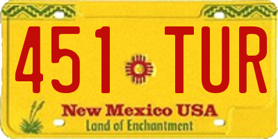 NM license plate 451TUR