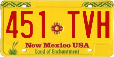NM license plate 451TVH