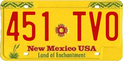 NM license plate 451TVO