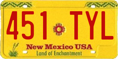 NM license plate 451TYL