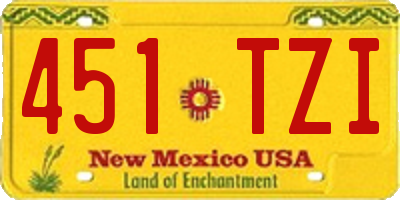 NM license plate 451TZI