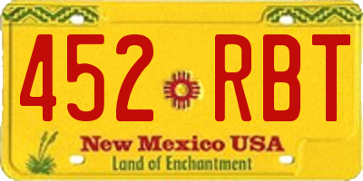 NM license plate 452RBT