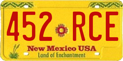 NM license plate 452RCE