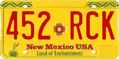 NM license plate 452RCK