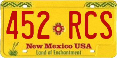 NM license plate 452RCS