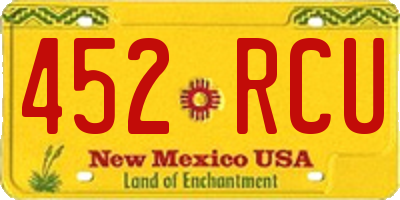 NM license plate 452RCU
