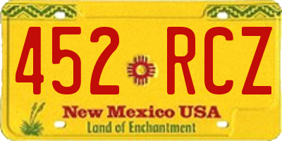NM license plate 452RCZ