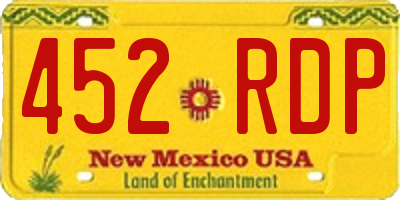 NM license plate 452RDP