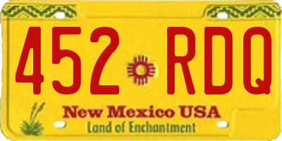 NM license plate 452RDQ