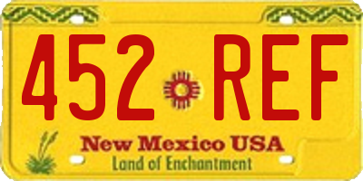 NM license plate 452REF