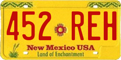 NM license plate 452REH