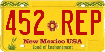NM license plate 452REP