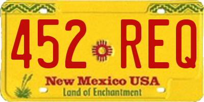 NM license plate 452REQ