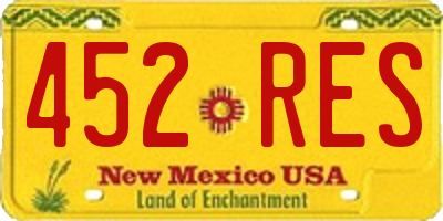 NM license plate 452RES