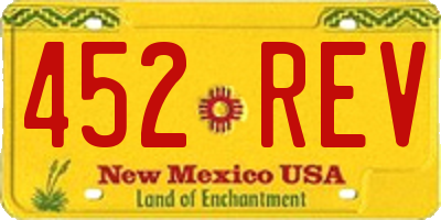 NM license plate 452REV