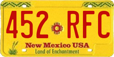 NM license plate 452RFC