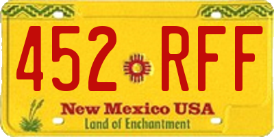 NM license plate 452RFF