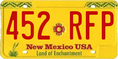 NM license plate 452RFP