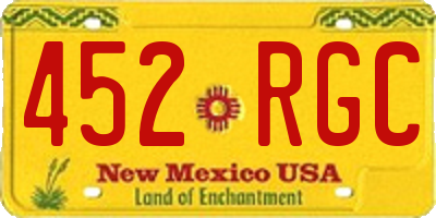 NM license plate 452RGC