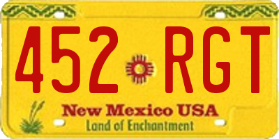 NM license plate 452RGT