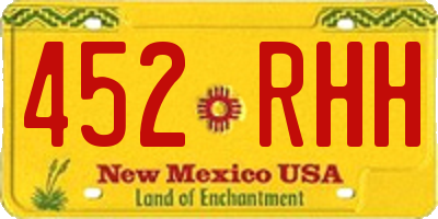 NM license plate 452RHH