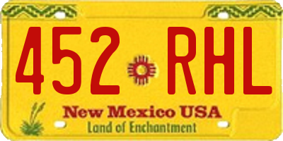 NM license plate 452RHL