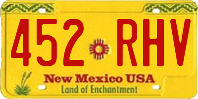 NM license plate 452RHV