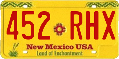 NM license plate 452RHX