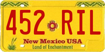 NM license plate 452RIL