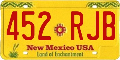 NM license plate 452RJB