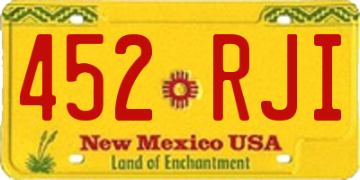 NM license plate 452RJI