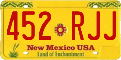 NM license plate 452RJJ