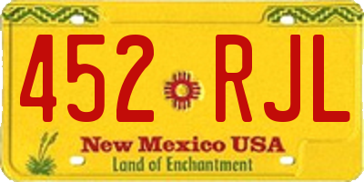 NM license plate 452RJL