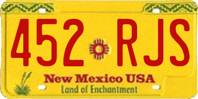 NM license plate 452RJS